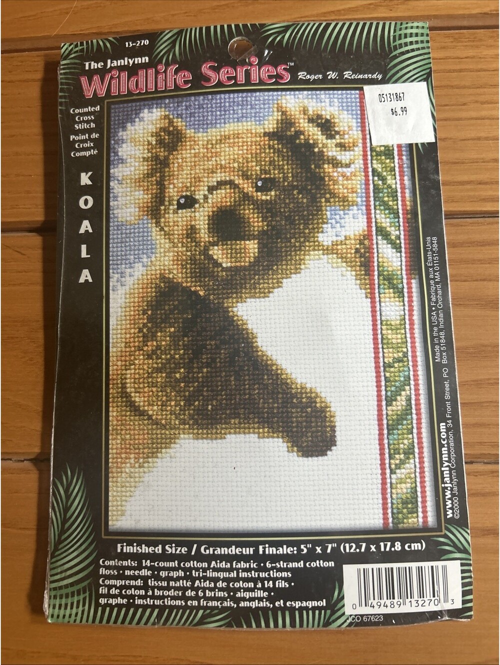Janlynn Wildlife Series Counted Cross Stitch Kit Koala 5x7" Sealed 13-270